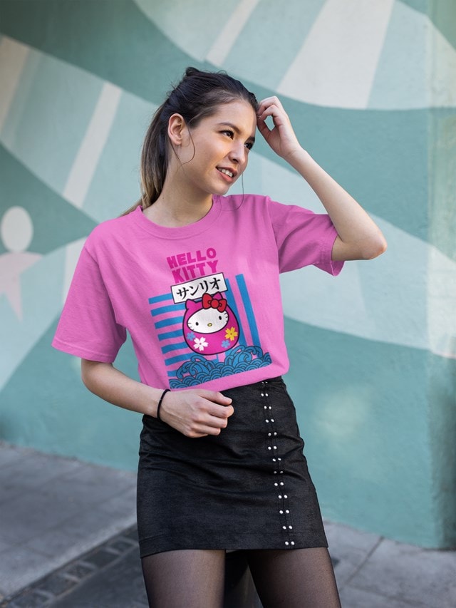 Hello Kitty Kanji Sanrio Pink Tee (Large) - 2
