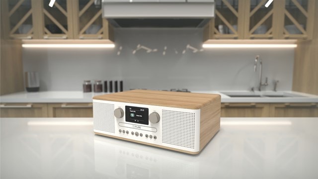 Pure Classic C-D6 Cotton White/Oak Bluetooth CD Player with DAB+/FM Radio - 7