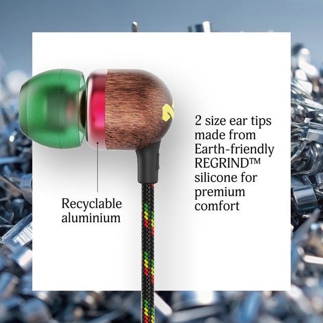 House Of Marley Smile Jamaica Rasta USB-C Earphones W/Mic - 7
