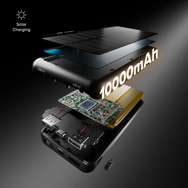 SBS Solar 10,000mAh Power Bank - 4
