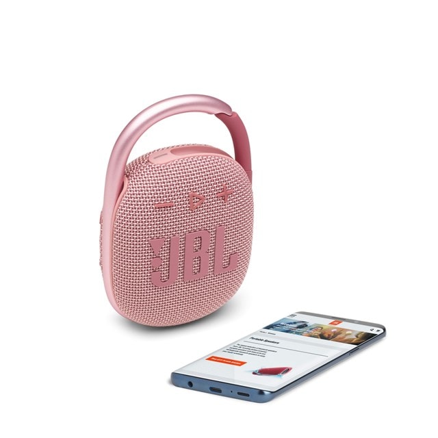 JBL Clip 4 Pink Bluetooth Speaker - 6