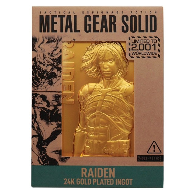 Raiden Metal Gear Solid 2 24K Gold Plated Ingot - 3