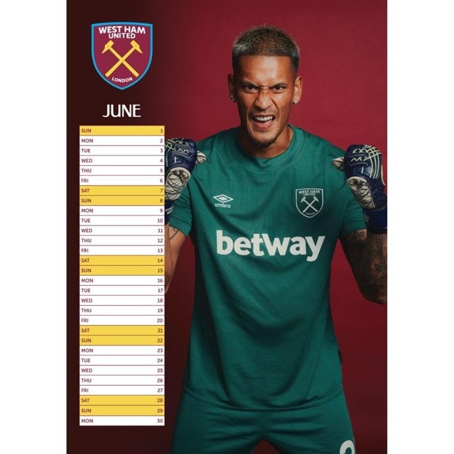 West Ham United FC 2025 Calendar A3 - 3