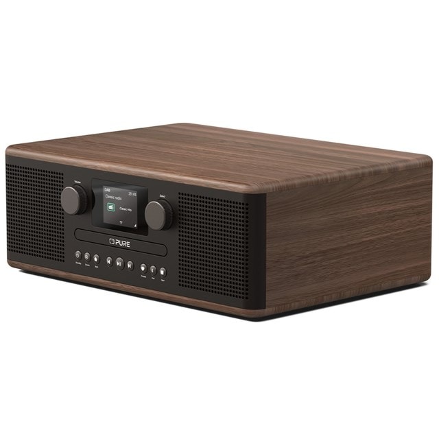 Pure Classic C-D6 Coffee Black/Walnut Bluetooth CD Player with DAB+/FM Radio - 2