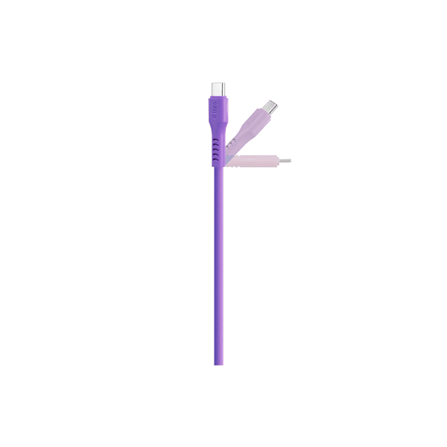Ttec Neon Purple Usb-C To Usb-C 60W Cable 1.2M - 3