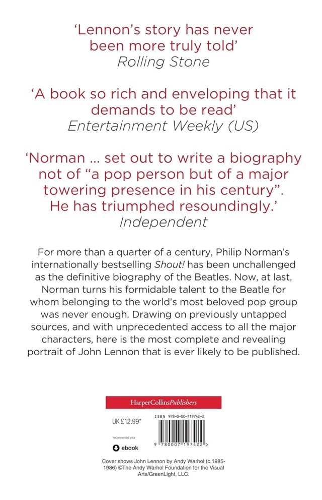 John Lennon: The Life Paperback By Philip Norman - 2