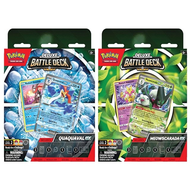 Pokemon TCG Quaquval ex & Meowscarada ex Deluxe Battle Decks Trading Cards - 1