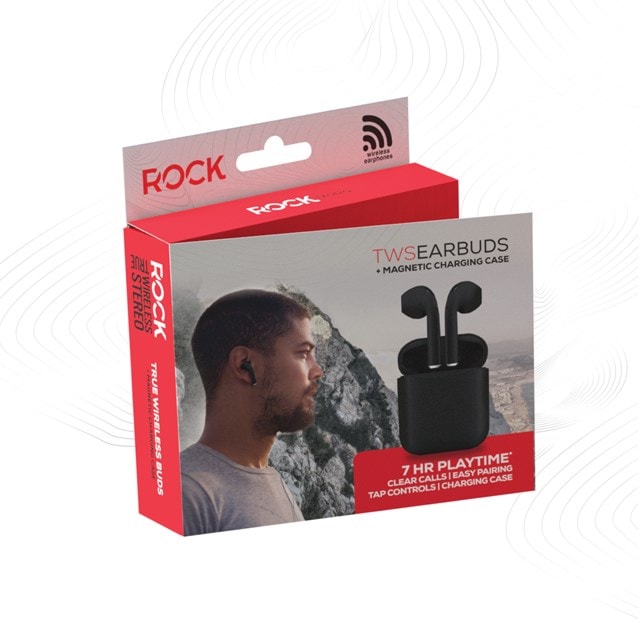 Rock TWS Black True Wireless Bluetooth Earphones - 8