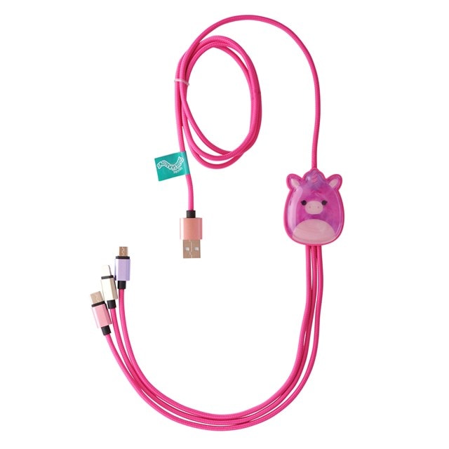 Lazerbuilt Squishmallows Lola the Unicorn 3-in-1 Cable 1.2M - 2