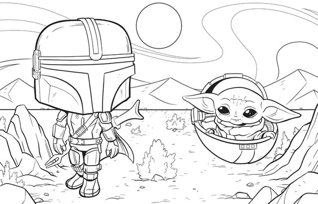 Star Wars: The Mandalorian: The Official Funko POP! Coloring Book By Austin Baechle - 2