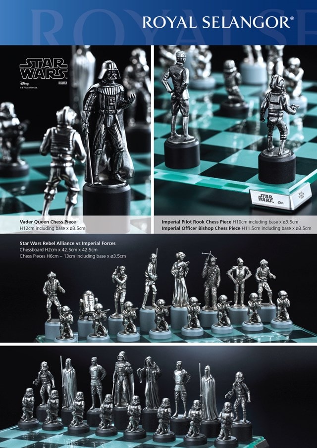 star wars classic pewter chess set