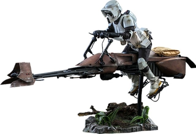 1:6 Scout Trooper And Speederbike Set - Star Wars: Return Of The Jedi Hot Toys Figure - 1