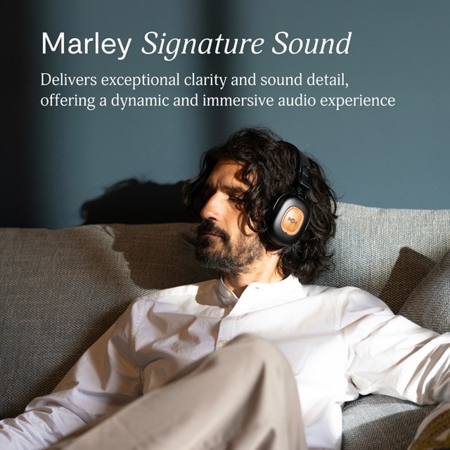 House Of Marley Positive Vibration Rebel Signature Black Active Noise Cancelling Bluetooth Headphone - 2