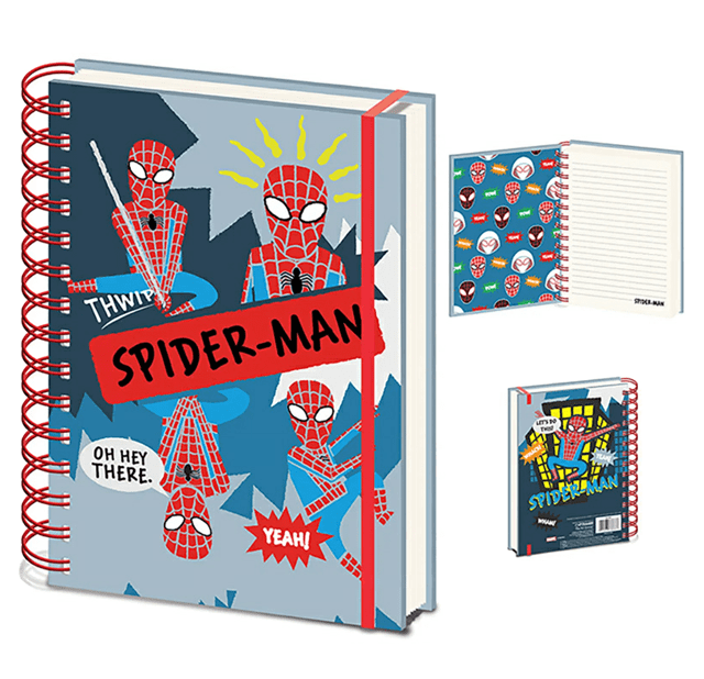 A5 Wiro Notebook Spider-Man Sketch Stationery - 1