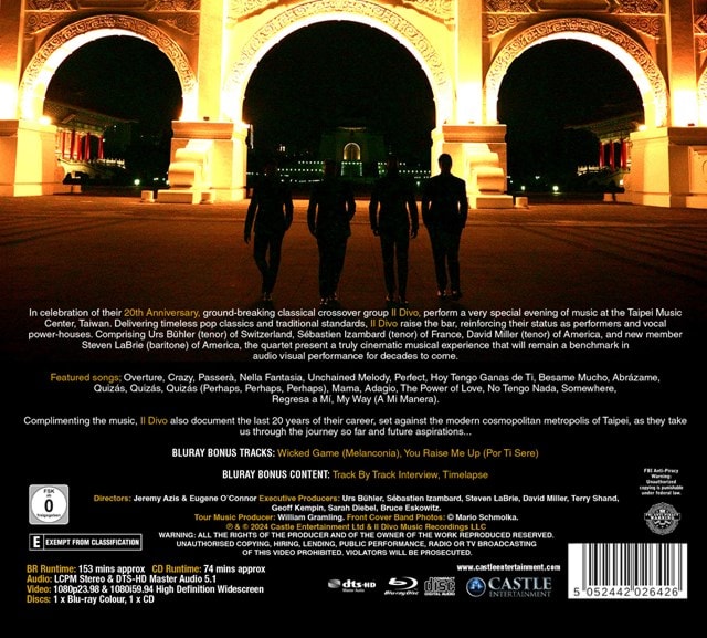 Il Divo: XX - Live from Taipei - CD + Blu-Ray - 3