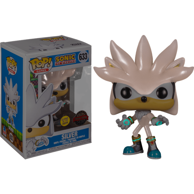 Silver The Hedgehog Glow In The Dark 633 Sonic The Hedgehog 30th Anniversary Funko Pop Vinyl - 2