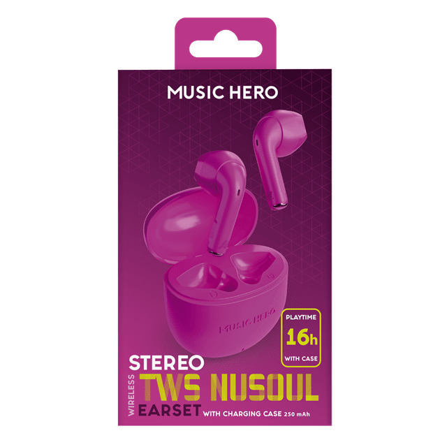 Music Hero Nusoul Violet True Wireless Bluetooth Earphones - 2