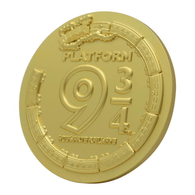 Platform 9 3/4 24K Gold Plated Medallion Harry Potter Collectible - 2