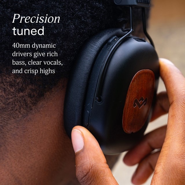 House Of Marley Positive Vibration Rebel Signature Black Active Noise Cancelling Bluetooth Headphone - 5