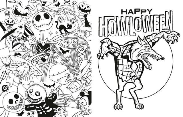 Disney Tim Burton's Nightmare Before Christmas Delightfully Frightful Colouring Book - 4