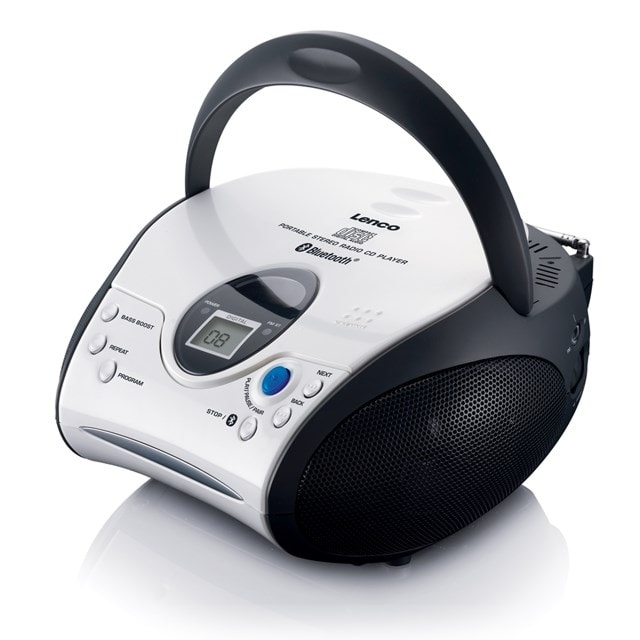 Lenco SCD-24BT White/Black Bluetooth CD Player with FM Radio - 5