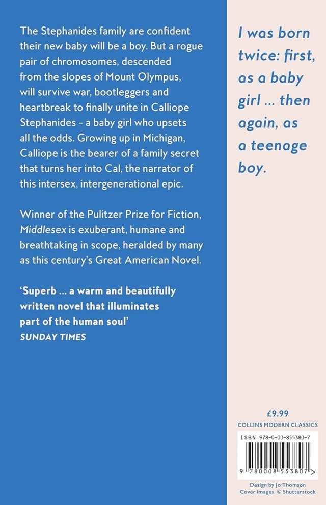 Middlesex Paperback By Jeffrey Eugenides - 2