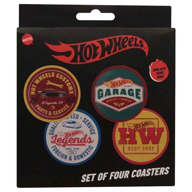 Hot Wheels Set Of 4 Coasters - 7