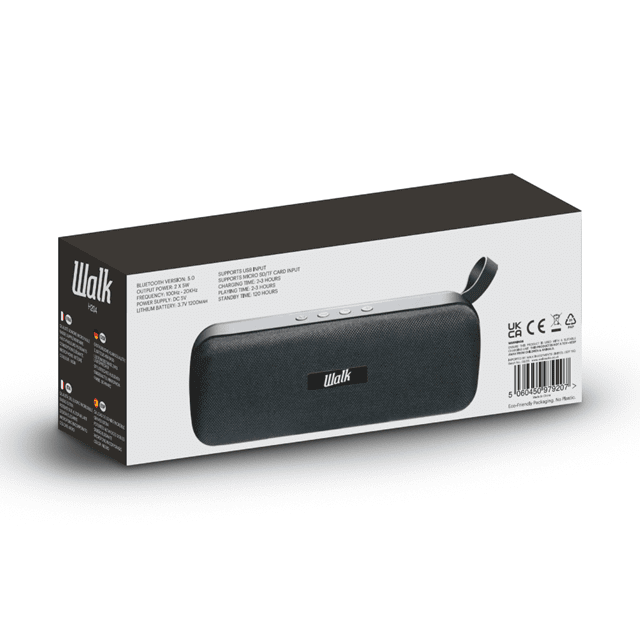 Walk Audio H204 Black/Silver Bluetooth Speaker - 4