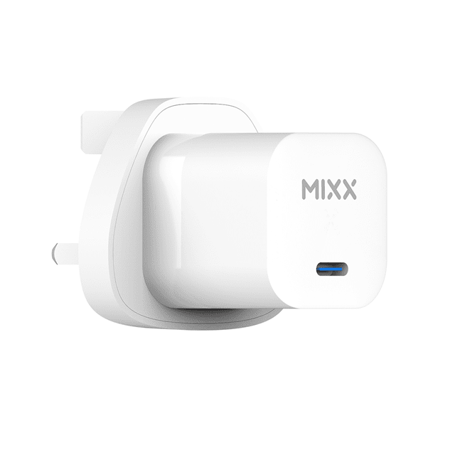 Mixx Charge White 25W PD USB-C Plug - 3