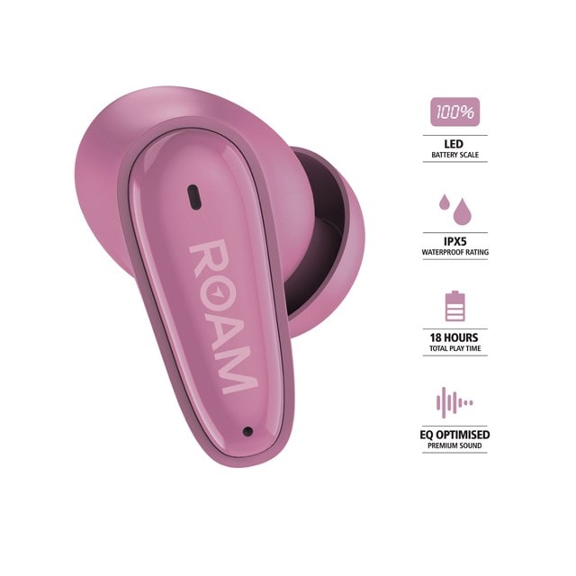 Roam Ursa Crocus Pink True Wireless Bluetooth Earphones - 7