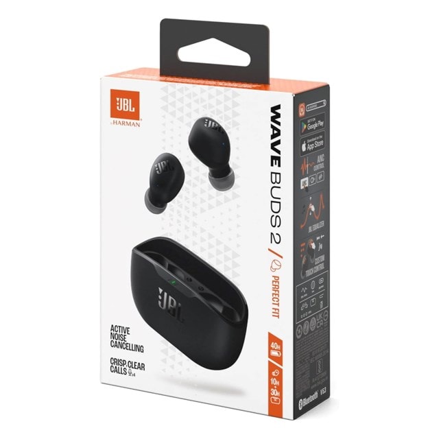 JBL Vibe Buds 2 Black Active Noise Cancelling True Wireless Bluetooth Earphones - 8
