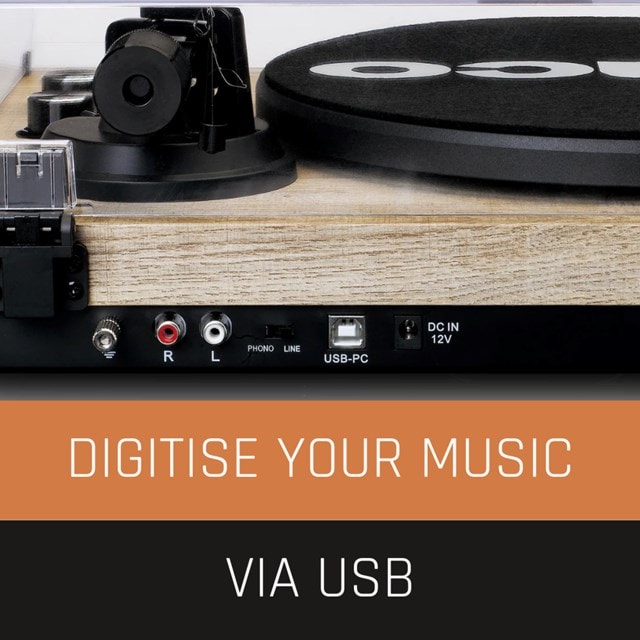 Lenco LBT-188 Pine Bluetooth Turntable - 2