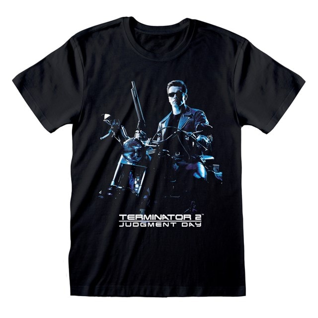 Bike Pose Terminator 2 Black Tee (Small) - 1