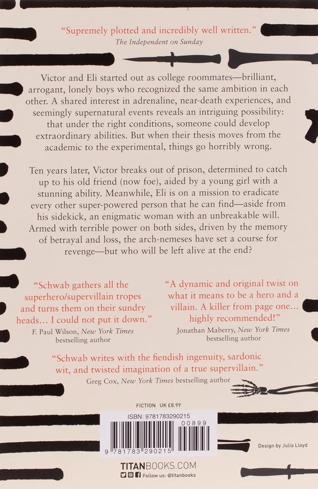 Vicious: Villains Book 1 Paperback By V.E. Schwab - 2