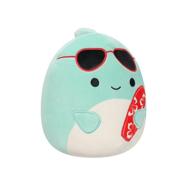 Perry Teal Dolphin With Sunglasses & Surfboard Original Squishmallows Plush - 2