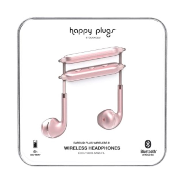 Happy Plugs Wireless II Pink Gold Bluetooth Earphones - 1