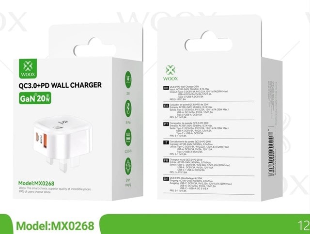 Woox 20W GaN USB & USB-C Plug - 3