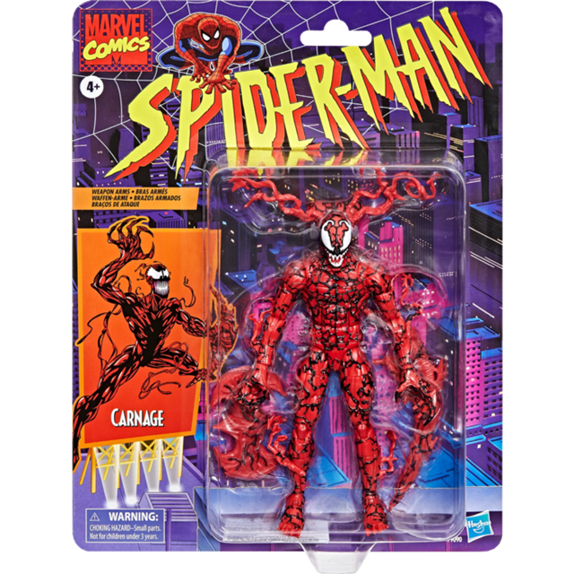 Spider-Man Carnage Retro Marvel Legends Hasbro Action Figure - 6