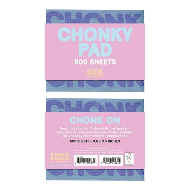 Knock Knock Keep On Chonkin Notepad - 2