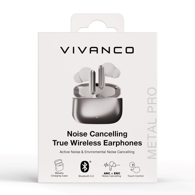 Vivanco Metal Pair Pro Silver True Wireless Bluetooth Earphones - 7