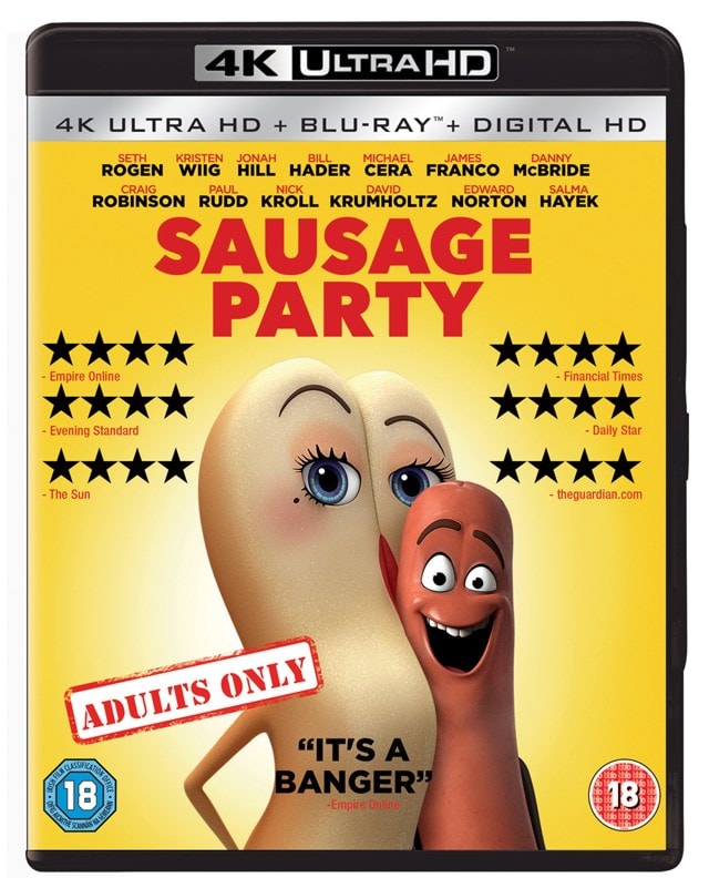 Sausage Party 4K Ultra HD Bluray Free shipping over £20 HMV Store