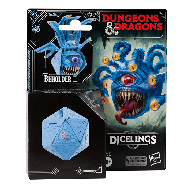 Blue Beholder Dungeons & Dragons Dicelings D&D Monster Dice Transforming Giant d20 Action Figure - 3