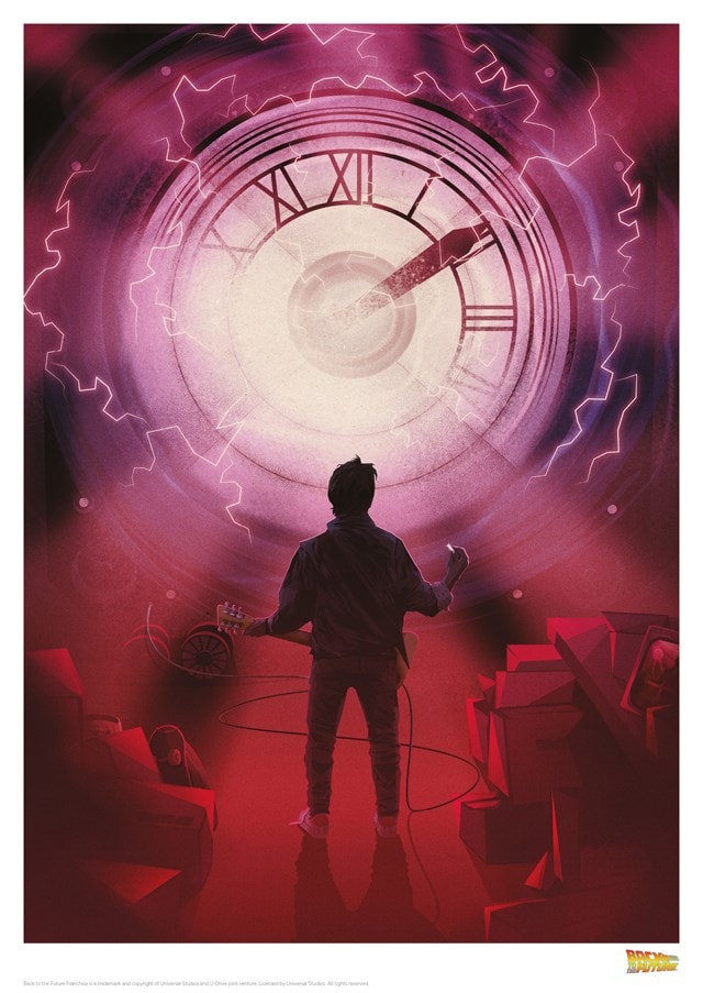 Back To The Future Clock Limited Edition Print Print Free shipping
