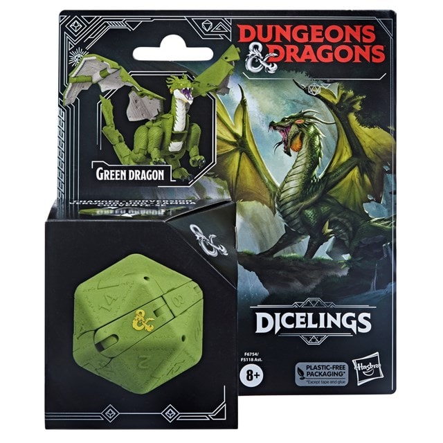 Green Dragon Dungeons & Dragons Dicelings D&D Monster Dice Action Figure Role Playing Dice - 4