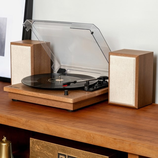 Victrola Montauk Oak Bluetooth Turntable & Speakers - 12