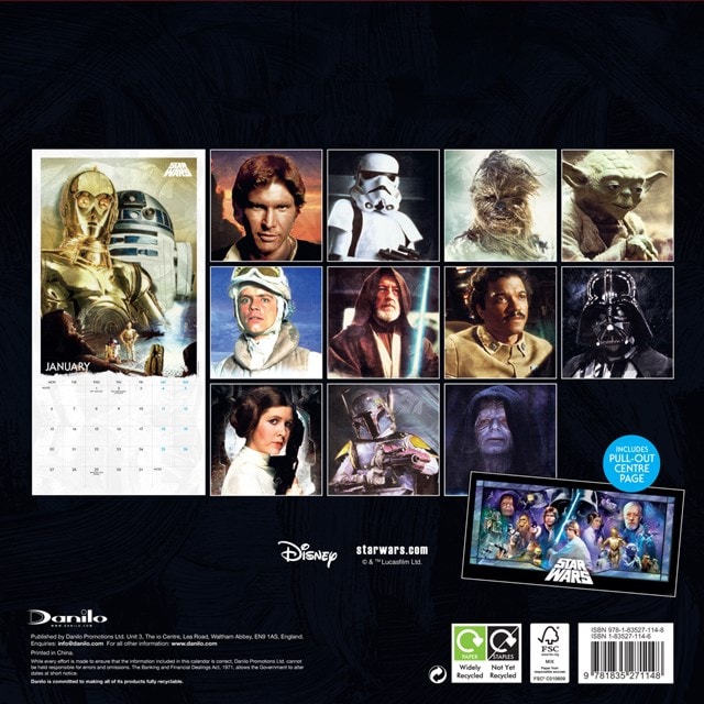 Star Wars Classic Edition 2025 Square Calendar - 2