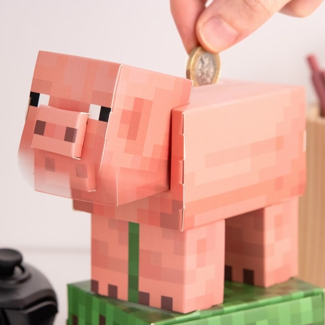 Pig Build Your Own Money Box Minecraft Construction Kit - 2