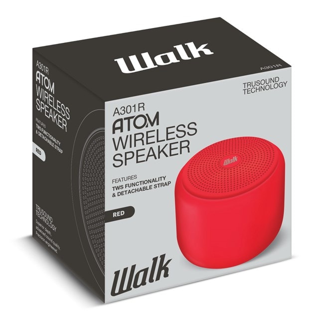 Walk Audio Atom Red Bluetooth Speaker (hmv exclusive) - 2