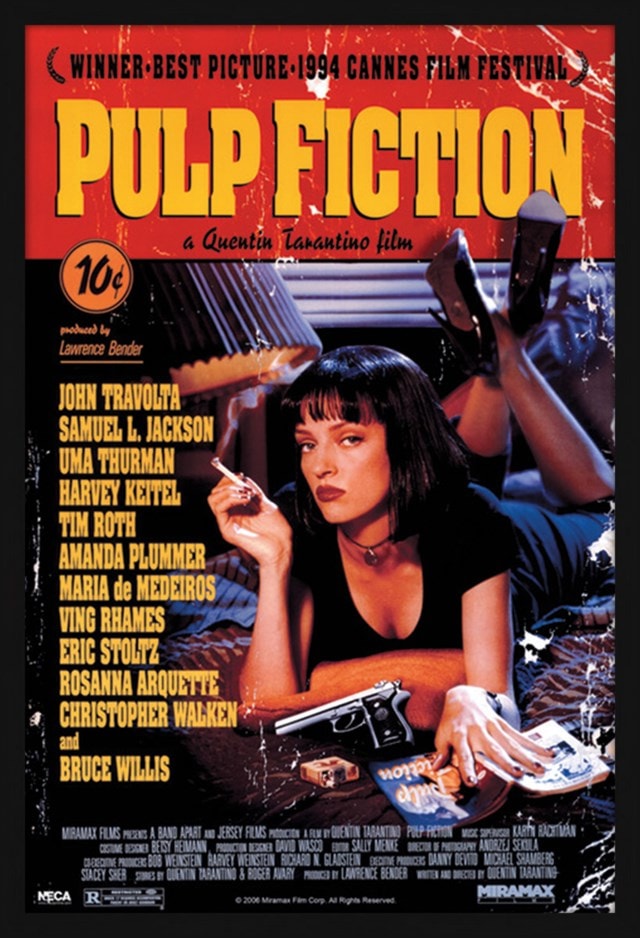 Uma On Bed Pulp Fiction 60 x 90cm Framed Maxi Poster - 1