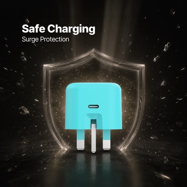 Ttec SmartCharger Pro Neon Blue 45W Wall Plug and USB-C Cable Pack - 4